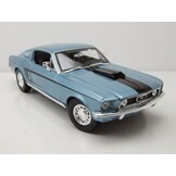 Ford Mustang GT Cobra 1968 in Blue/Black Scale 1:18 by Maisto