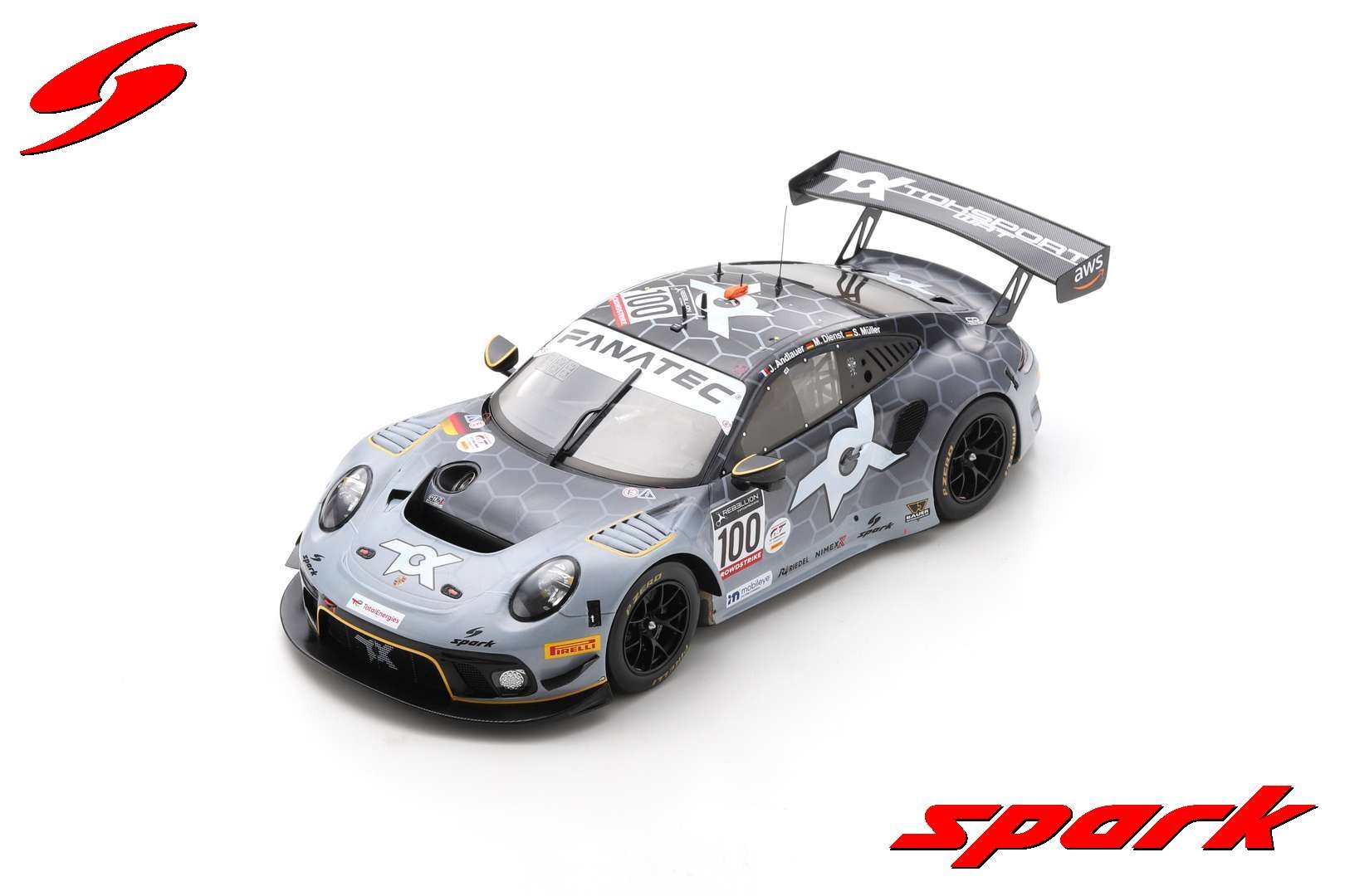 1:18 Porsche 911 GT3 R Toksport WRT #100 '24H of Spa 2022'