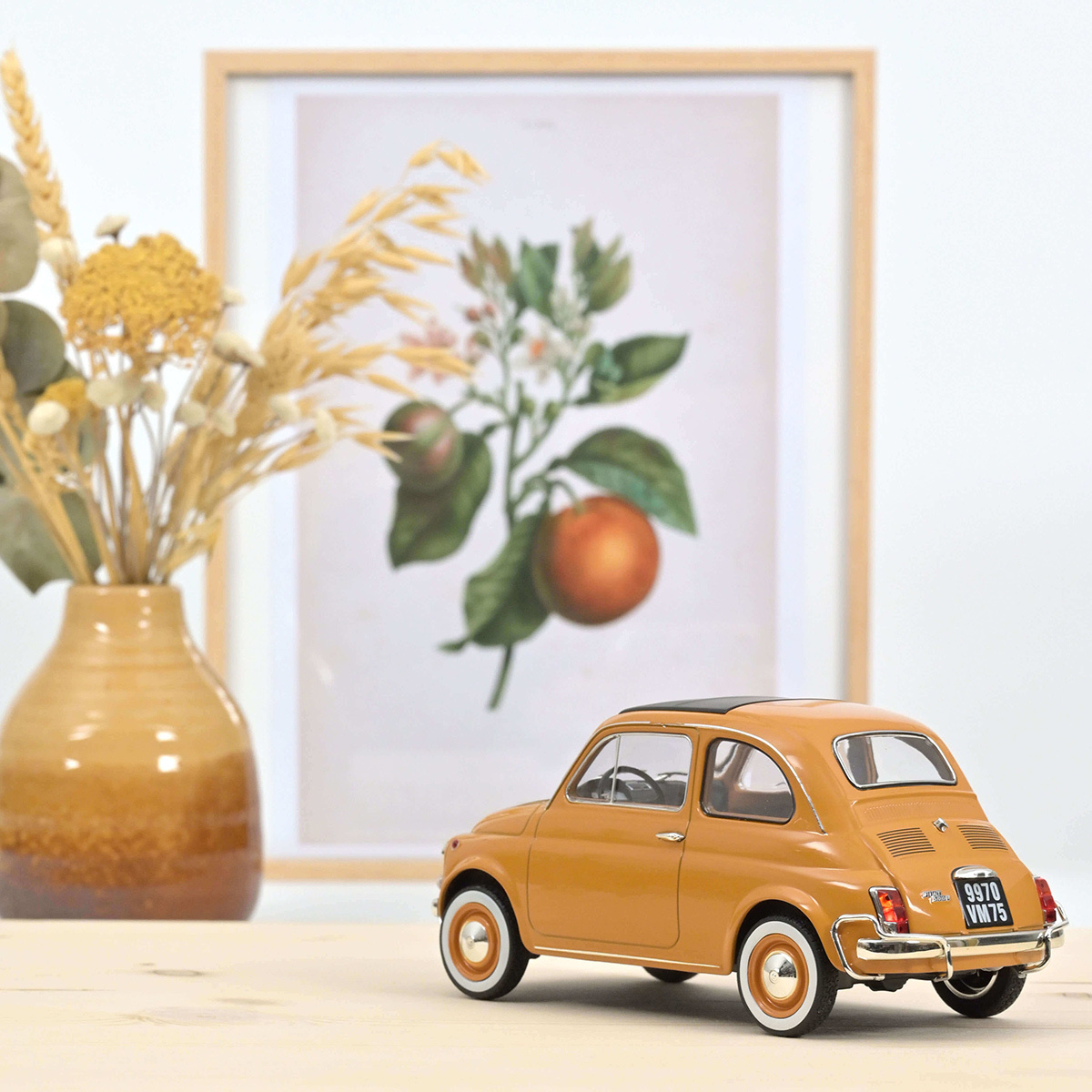 Fiat 500 L 1969 in Positano Gelb Maßstab 1:18 von Norev
