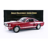 Shelby Mustang GT350 1966 Rood/Wit Schaal 1:18 van Shelby Collectibles