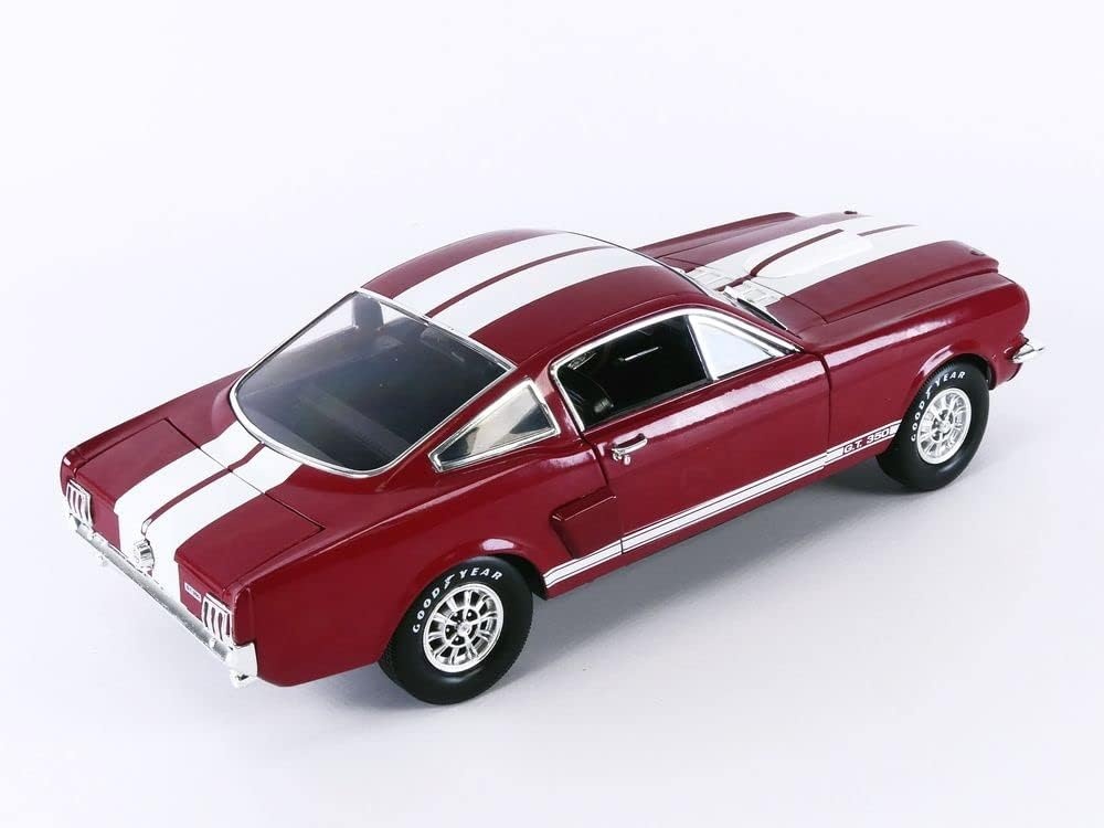Shelby Mustang GT350 1966 Rood/Wit Schaal 1:18 van Shelby Collectibles