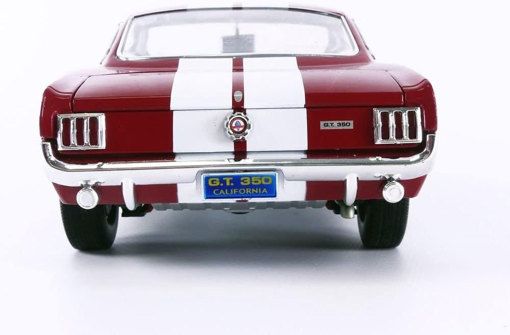 Shelby Mustang GT350 1966 Rood/Wit Schaal 1:18 van Shelby Collectibles