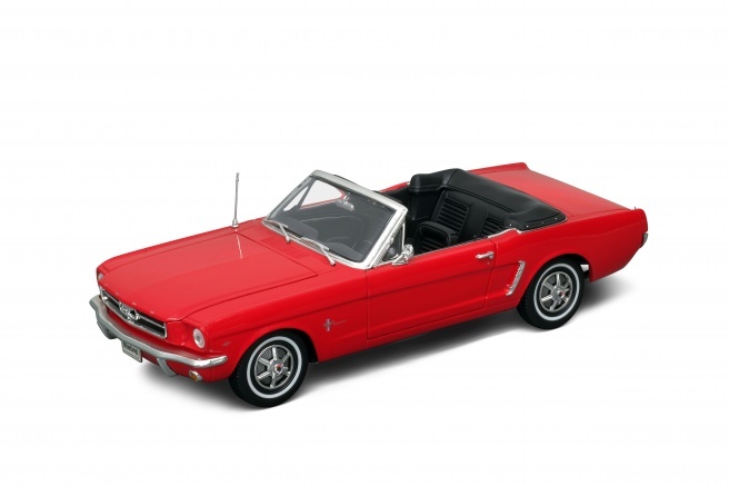 Ford Mustang Cabrio 1964 Rot Maßstab 1:18 von Welly