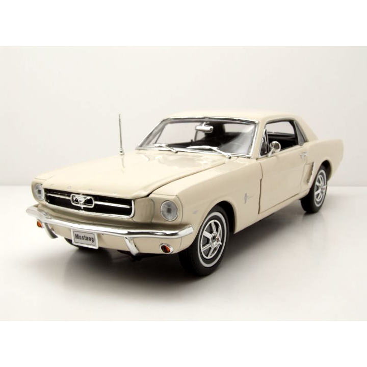 Ford Mustang Hard Top 1964 Wit Schaal 1:18 van Welly