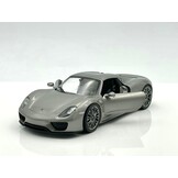 Welly 1:18 Porsche 918 Spyder Hard-Top Grijs Metalen