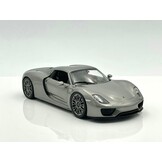 Welly 1:18 Porsche 918 Spyder Hard-Top Grijs Metalen