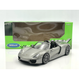 Porsche 918 Spyder Cabriolet Open Top Silver Grey