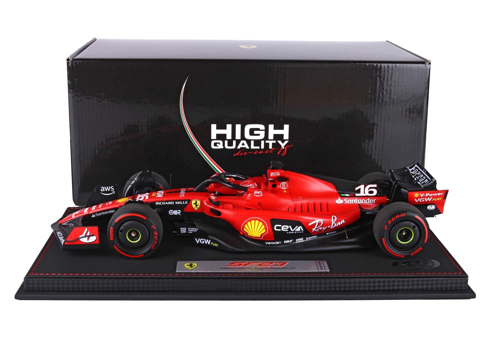 1:18 Ferrari SF-23, C. Leclerc 'GP Bahrein 2023' - BBR