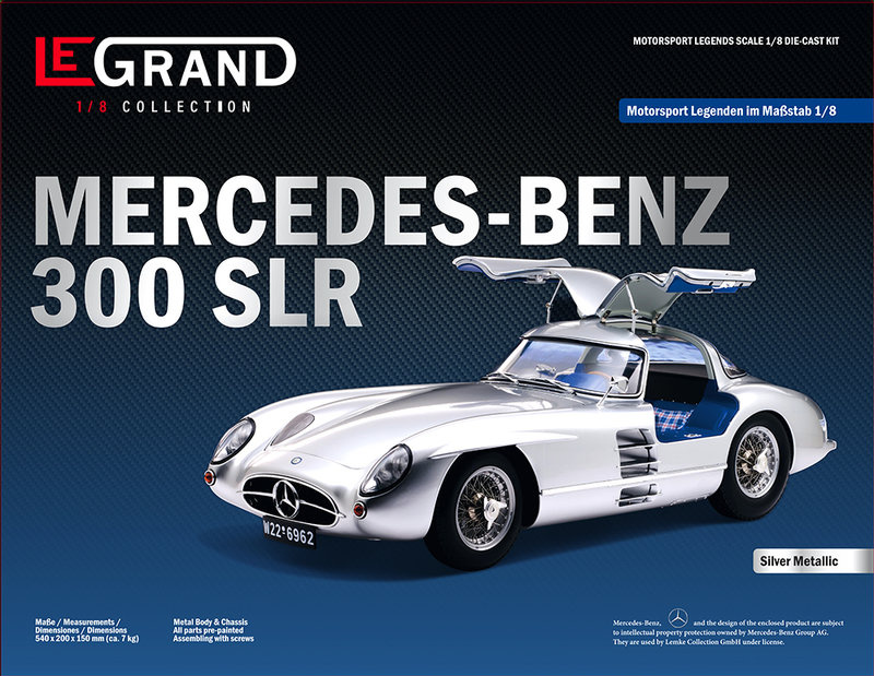 1/8 Mercedes Benz 300 SLR "Uhlenhaut (Pocher) coupé", zilver Lemke LeGrand LE102