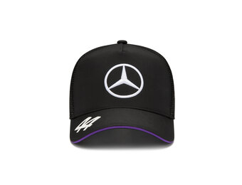 2024 Adult' Lewis Hamilton Mercedes AMG Team Trucker Cap Black