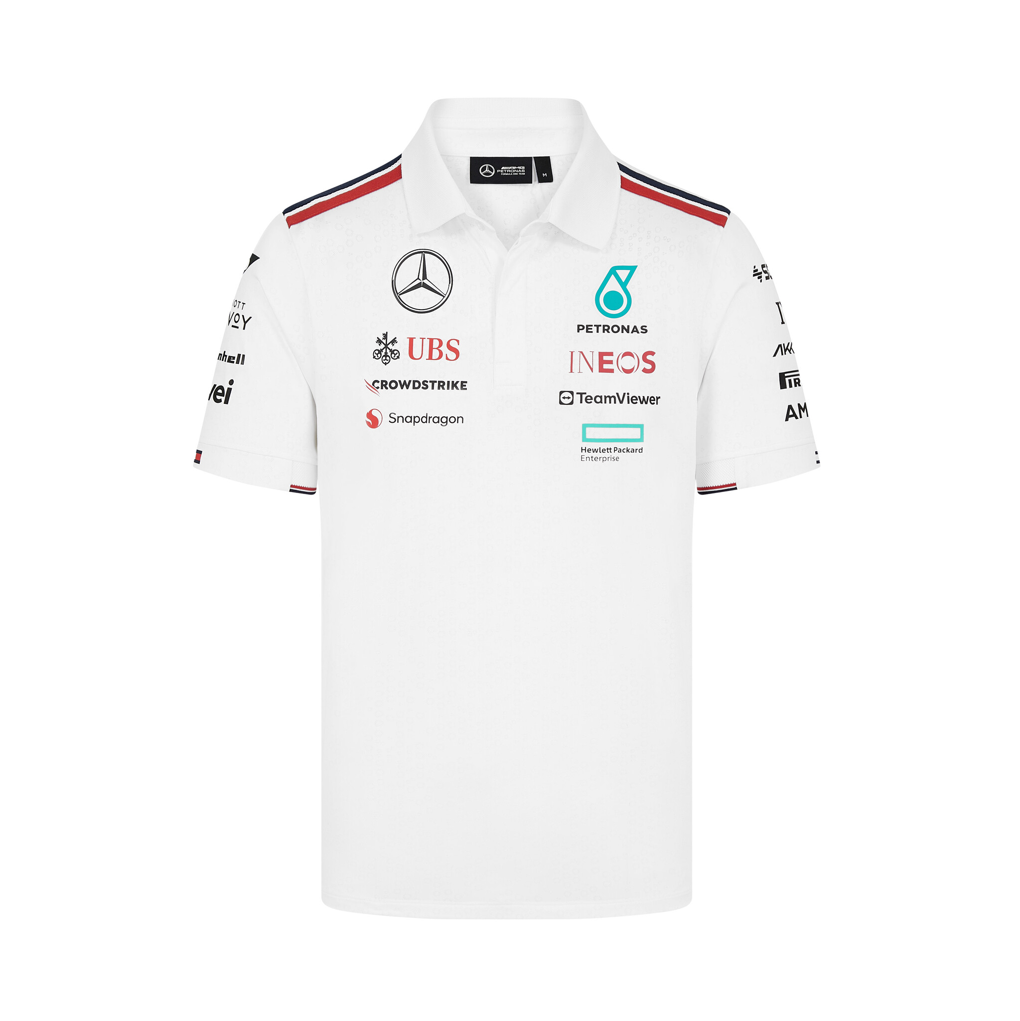 'Adult' Mercedes AMG Petronas F1 Team 2024 Polo Mens 'White'