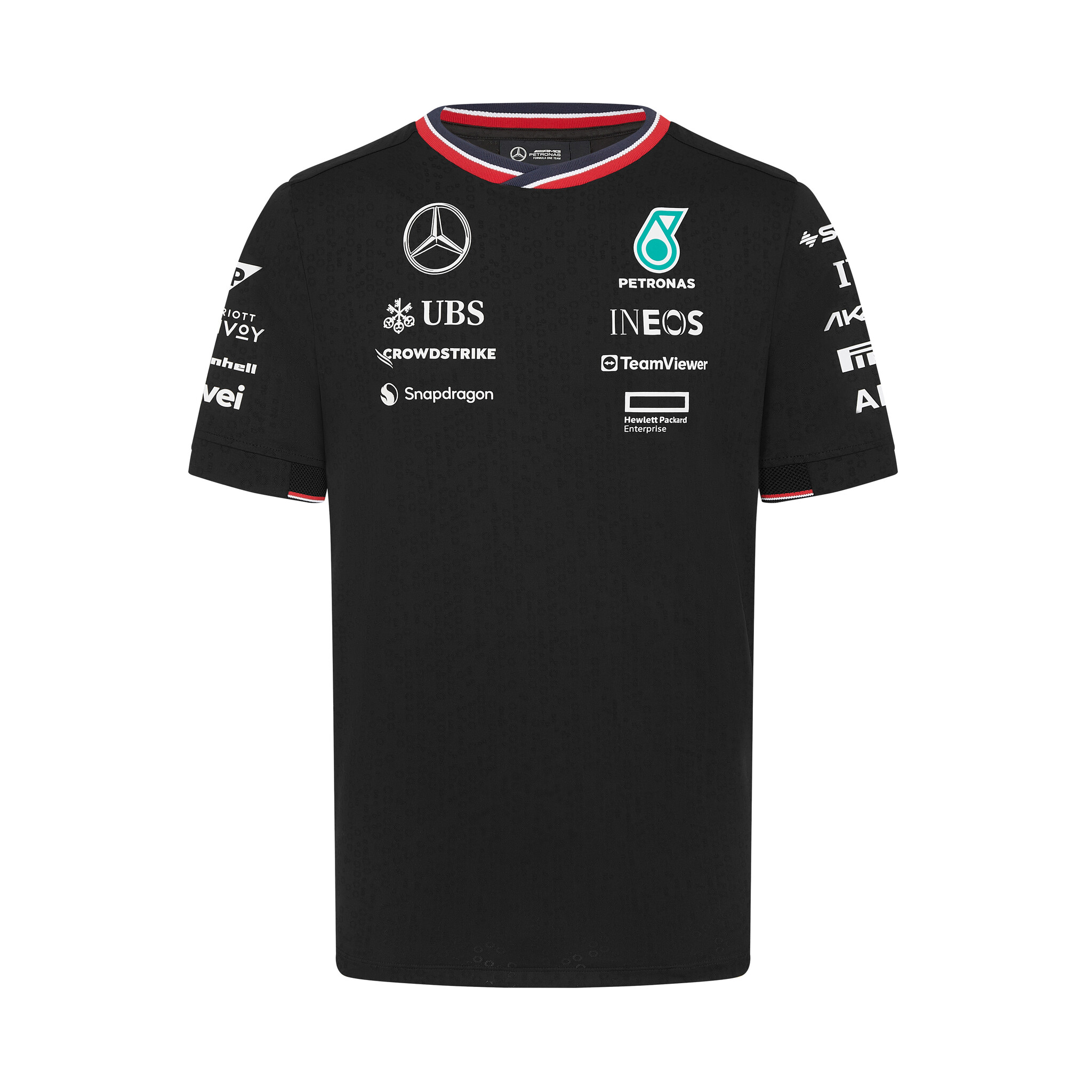 'Adult' Mercedes AMG Petronas F1 Team 2024 T-Shirt Mens 'Black'