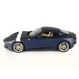 1:18 Ferrari Roma 2019 Matt Blu Abu Dhabi e striscia color Bianco - BBR