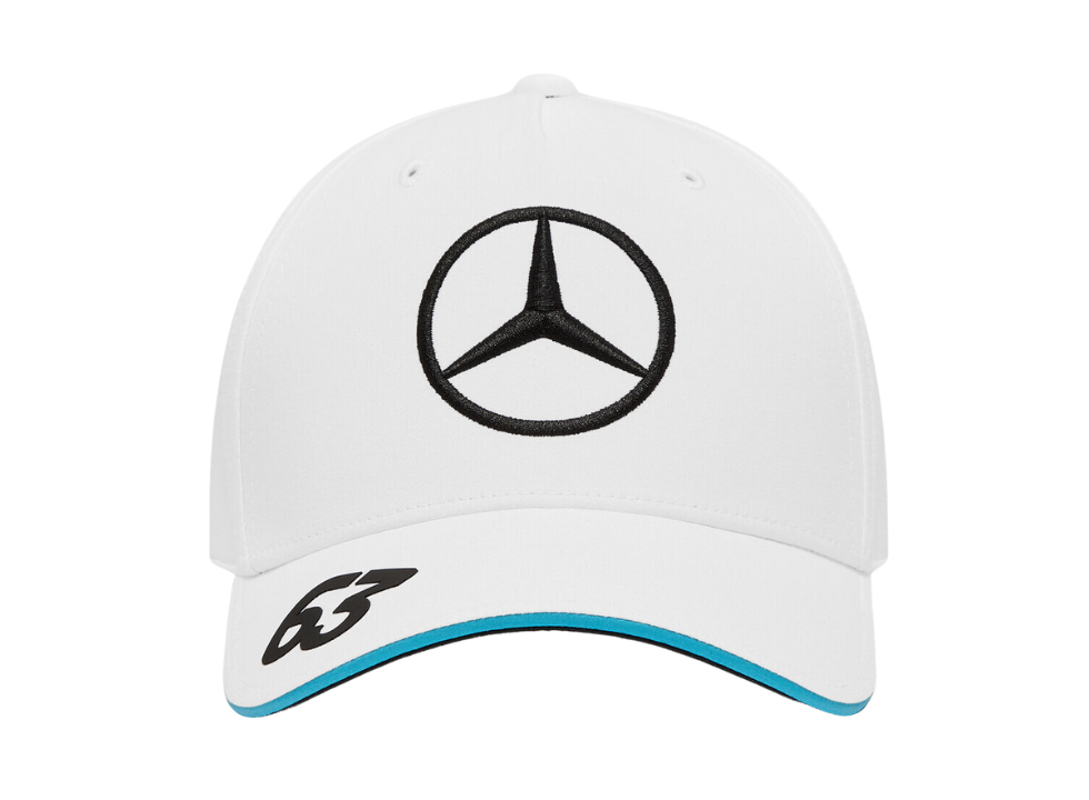 2024 Adult' George Russel Mercedes AMG Petronas F1 Team Driver Cap Weiss