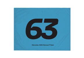 2024 G. Russell Mercedes F1 Flag Blue