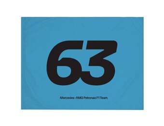2024 G. Russell Mercedes F1 Flag Blue