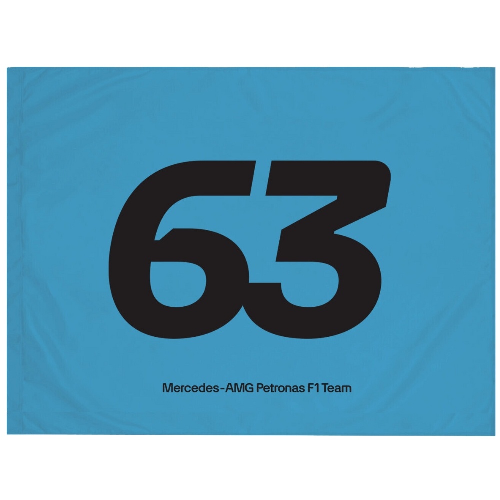 2024 George Russell Mercedes AMG Petronas F1 Flag Blue