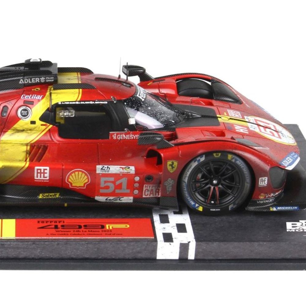 1:12 Ferrari 499P (Dirty) Pier Guidi-Calado-Giovinazzi #51 'Winner Le Mans 2023' - BBR Limited Edition
