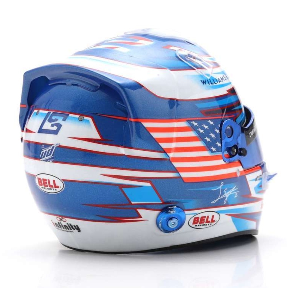 1:5 Williams Racing F1 Logan Sargeant Helmet 2023 blue-white-red Spark Scale Model