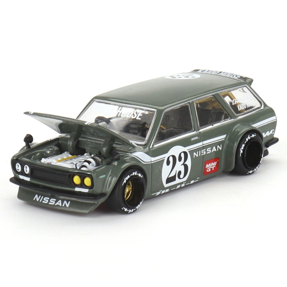 日本入荷MINI GT 1/64 ダットサン KAIDO 510 ワゴン グリーン　チェイス　激レアモデル　KAIDO HOUSE(右ハンドル) 乗用車