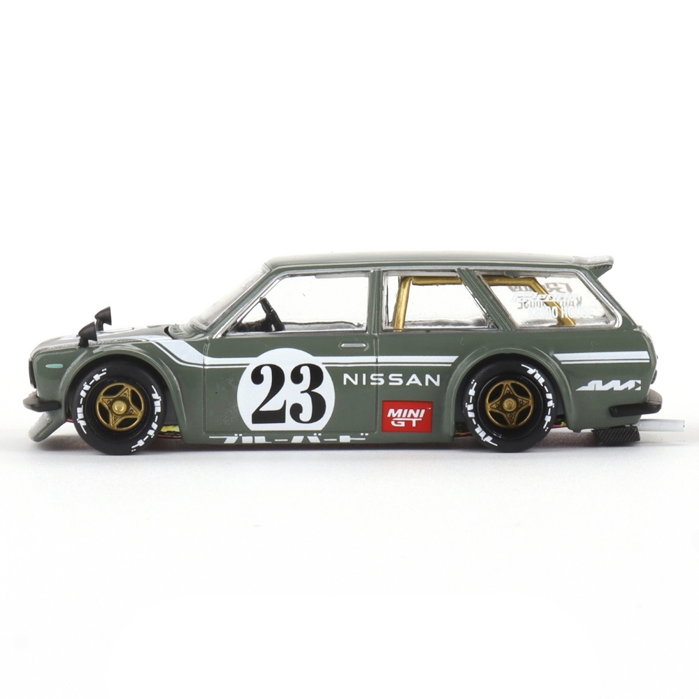 1:64 Datsun Kaido 510 Wagon Carbon Fiber V1 grün MINI GT Modellauto