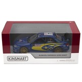 1:36 Subaru Impreza #7 Solberg WRC blau-gelb Kinsmart Modellauto