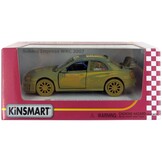 1:36 Subaru Impreza after the race #7 Solberg WRC blauw-geel Kinsmart Schaalmodel