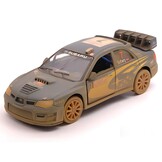 1:36 Subaru Impreza after the race #7 Solberg WRC blauw-geel Kinsmart Schaalmodel