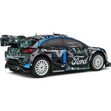1:18 Ford Puma WRC Rally 1 Hybrid Black Goodwood Festival of Speed 2021 zwart-wit-blauw Solido Schaalmodel