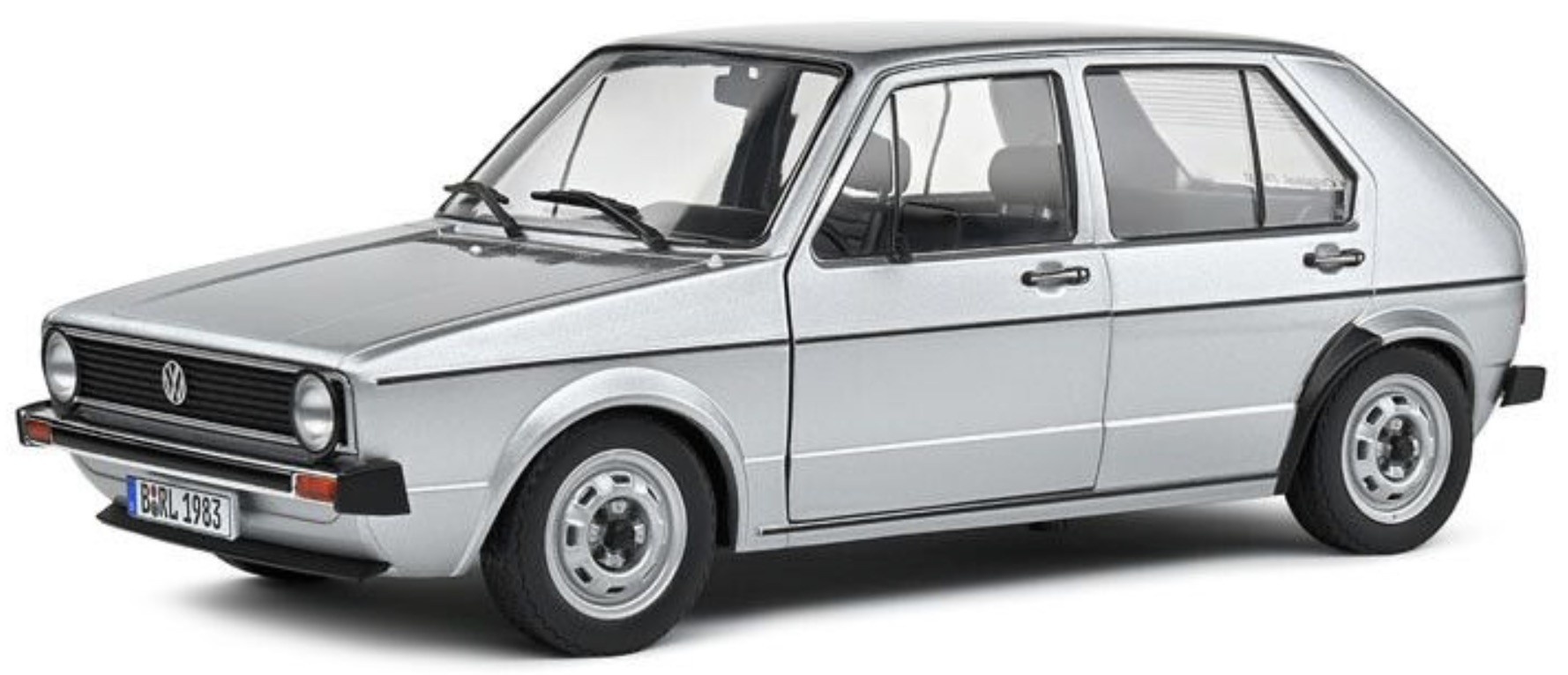 1:18 Volkswagen Golf L 1983 zilver Solido Schaalmodel