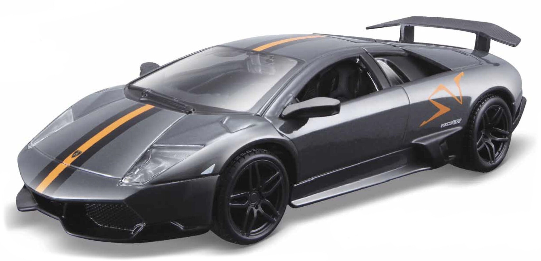 1:32 Lamborghini Murcialago LP 670-4 SV donker grijs-oranje Bburago Schaalmodel
