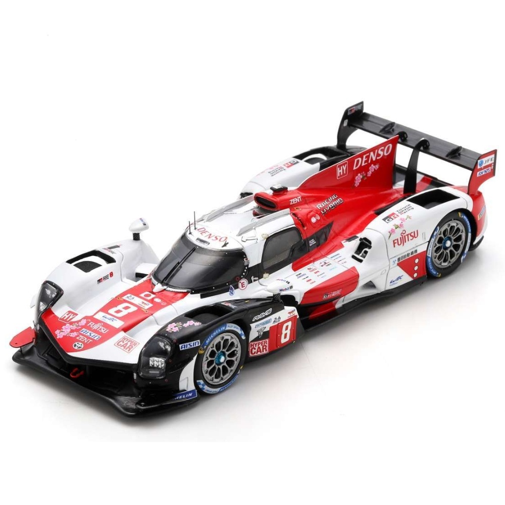 1:43 Toyota GR010 - Hybrid #8 Buemi/hartley/hirakawa 2nd 24h Le Mans 2023 white-red-black Spark Scale model