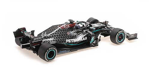 1:18 Mercedes AMG W11, L. Hamilton 'Winner British GP 2020, Flat tyre'