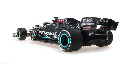 1:18 Mercedes AMG W11, L. Hamilton 'Winner British GP 2020, Flat tyre'