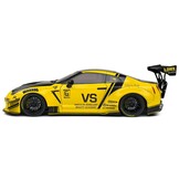 1:18 Nissan GT-R (r35) W/liberty Walk Body Kit 2.0 2020 geel-zwart Solido Schaalmodel