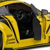 1:18 Nissan GT-R (r35) mit Liberty Walk Body Kit 2.0 2020 gelb-schwarz Solido Modell im Maßstab