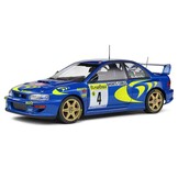 1:18 Subaru Impreza 22b #4 P. Liatti Rally Monte Carlo 1997 blauw-geel Solido Schaalmodel