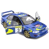 1:18 Subaru Impreza 22b #4 P. Liatti Rally Monte Carlo 1997 blauw-geel Solido Schaalmodel