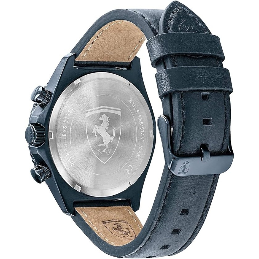 Scuderia Ferrari Horloge Pilota Evo Quartz Blue Leather 44MM