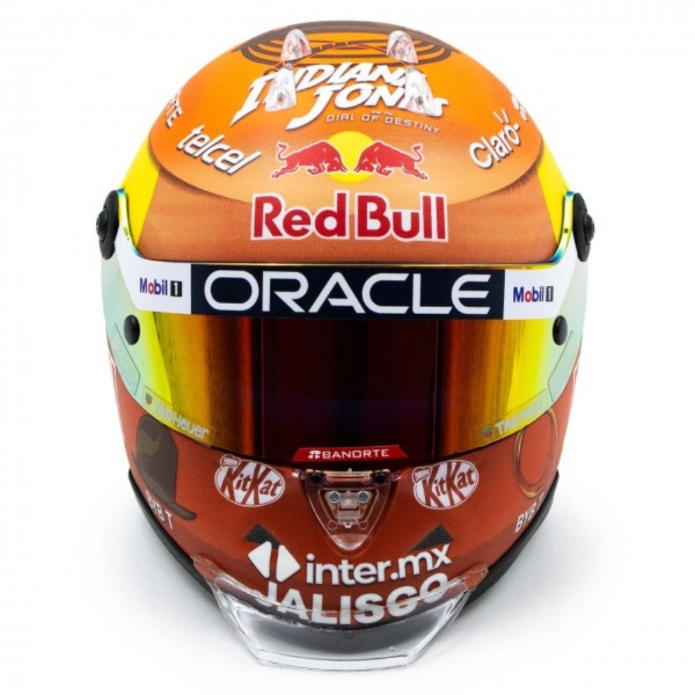 1:2 Sergio Pérez Miniatuur "Indiana Jones" Disney Helmet Formula 1 Canada GP 2023