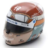1:5 Alfa Romeo F1 Team Einsatz - Valtteri Bottas Helm - Italien GP 2023 Rot-Rosa-Grau Spark Modell im Maßstab