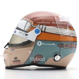 1:5 Alfa Romeo F1 Team Einsatz - Valtteri Bottas Helm - Italien GP 2023 Rot-Rosa-Grau Spark Modell im Maßstab