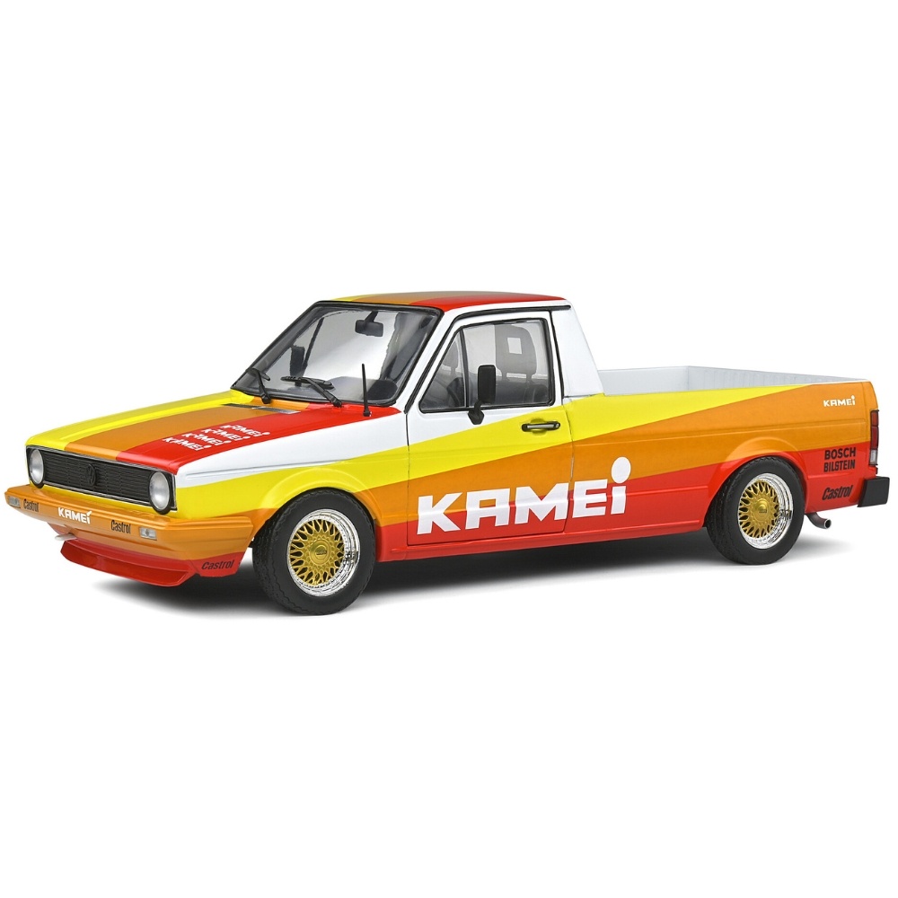 1:18 Volkswagen Caddy MK 1 Kamei Street Fighter 1982 yellow-orange-red Solido Scale model