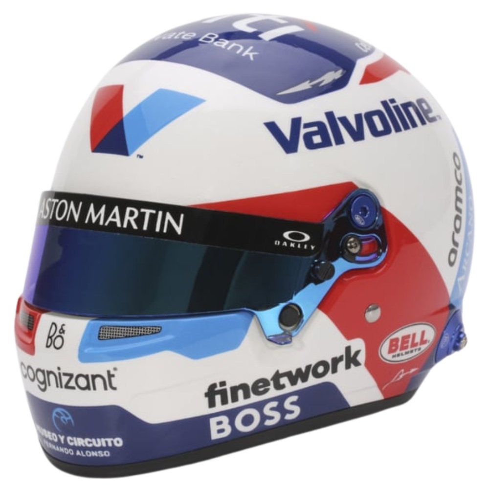 1:2 Fernando Alonso Aston Martin Cognizant mini helm Monaco Grand Prix 2024 season