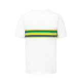 Ayrton Senna Helmet Stripe T-Shirt White - Senna Foundation Collection
