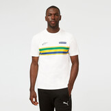 Ayrton Senna Helmet Stripe T-Shirt White - Senna Foundation Collection