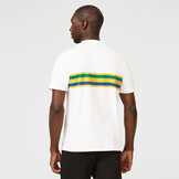 Ayrton Senna Helmet Stripe T-Shirt White - Senna Foundation Collection
