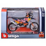 1:18 KTM 450 #1 Toby Price Rally Factory Edition Dakar Rally 2019 blauw-oranje-geel Bburago Schaalmodel