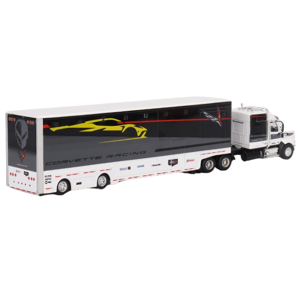 1:64 Western Star 49x Chevrolet Corvette Racing C8.r Transporter Set + 2 Cars various Mini GT Scale Model