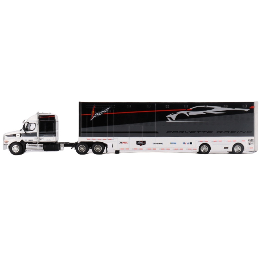 1:64 Western Star 49x Chevrolet Corvette Racing C8.r Transporter Set + 2 Cars various Mini GT Scale Model